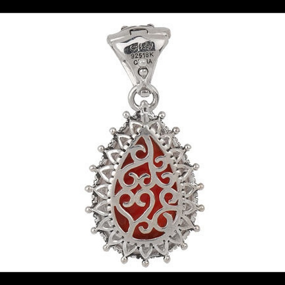 Barbara Bixby Sterling Carnelian Gemstone Enhancer - Picture 3 of 5